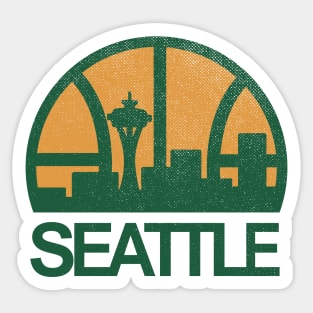 Classic Seattle SuperSonics Skyline Sticker